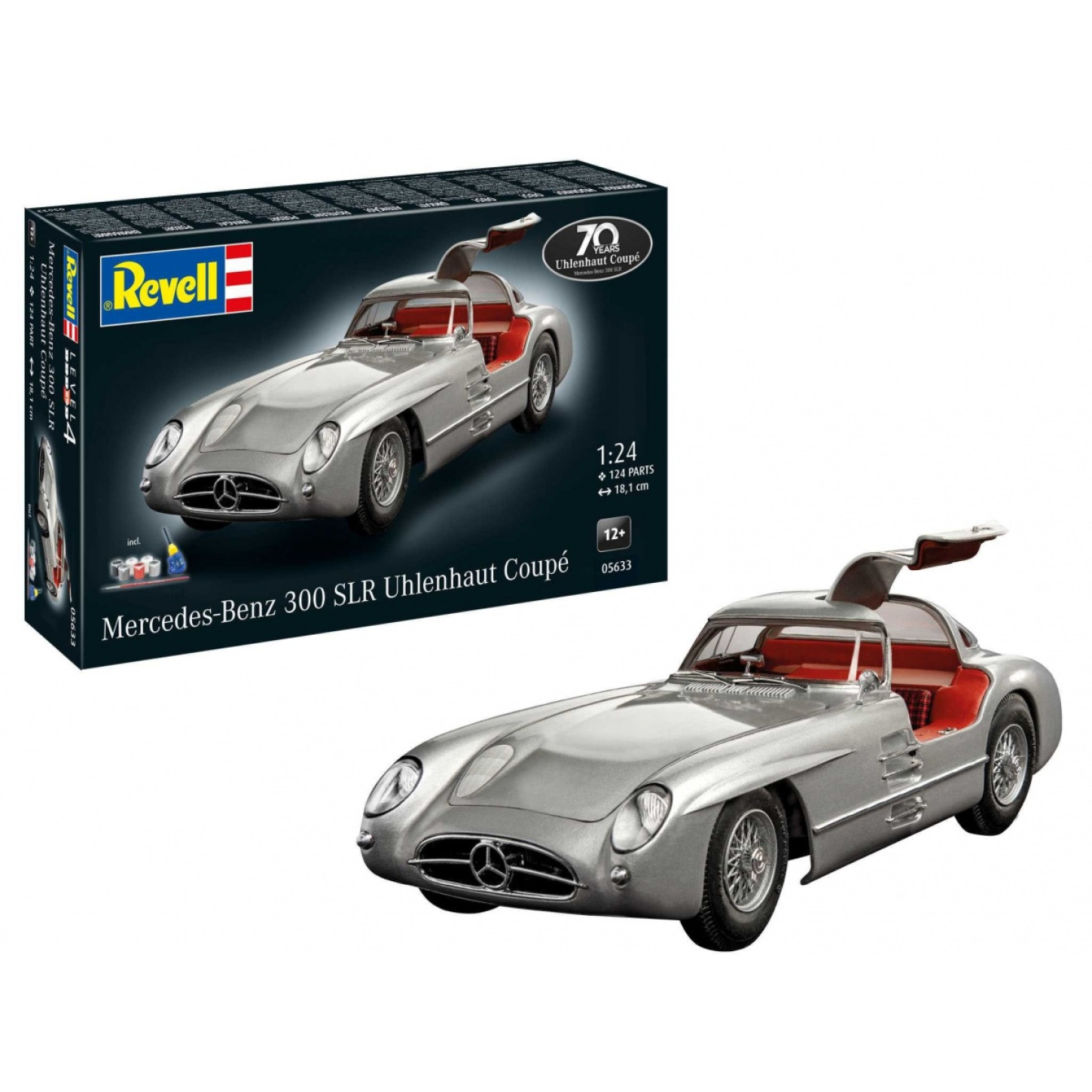 KIT PARA MONTAR REVELL MERCEDES-BENZ 300 SLR UHLENHAUT COUPÉ 1/24